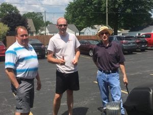 Mosser Employees grilling for lunch
