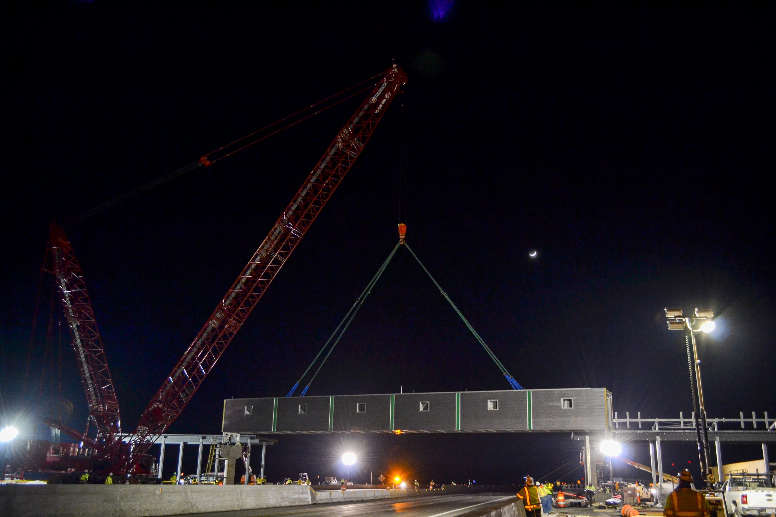 Mosser - Traffic Drag Through Mosser's New Mainline Toll Plaza Project